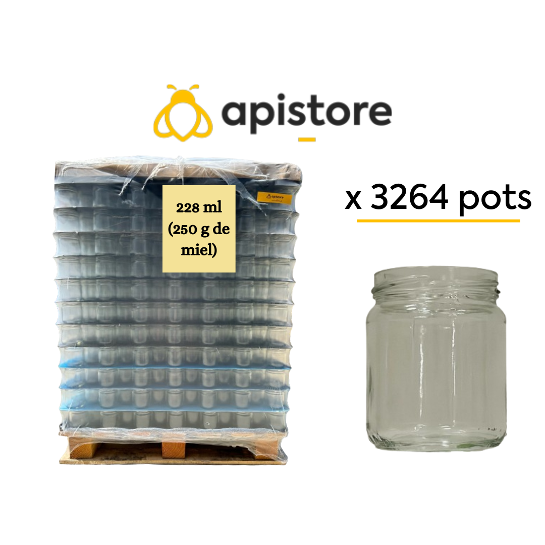 Palette pots en verre 250g (228ml), TO63 Palette pots en verre 250g (228ml), TO63 — Apistore — photo 14 sur 15