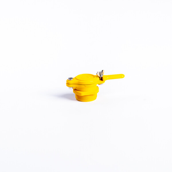 Robinet à clapet en plastique jaune, 40/49 — Apistore