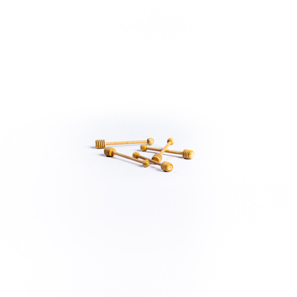 Mini cuillère buis et hêtre tournée 11cm — Apistore