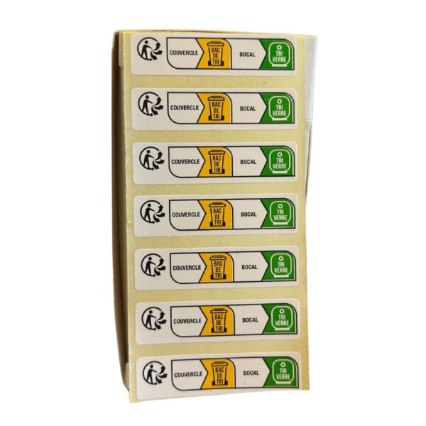 Etiquette « Info tri » pour pots en verre la boîte de 1000 — Apistore — photo 2 sur 2