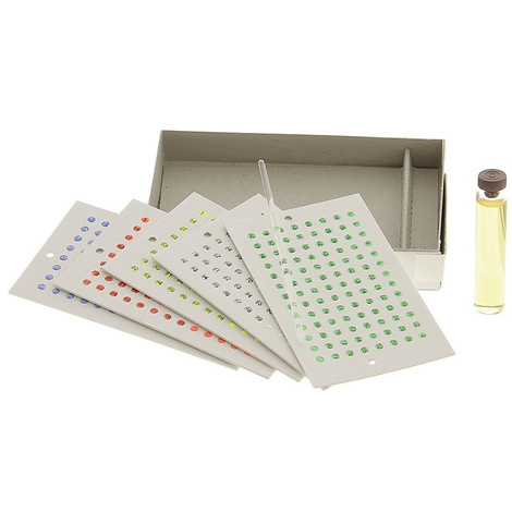 Coffret marquage 5×100 pastilles de 5 couleurs, sans numéro avec colle — Apistore
