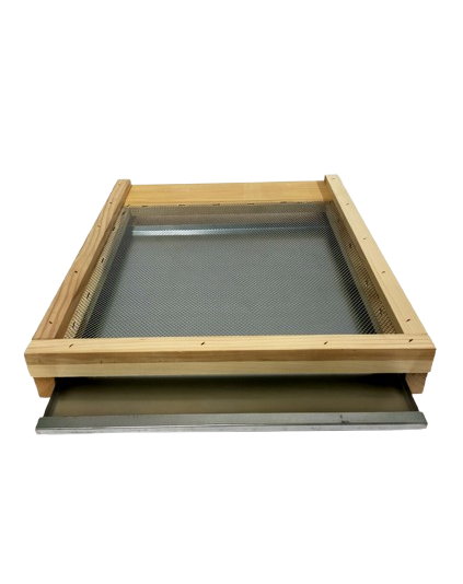 Plancher Dadant 10 en épicéa, ventilation totale, inox — Apistore — photo 3 sur 6