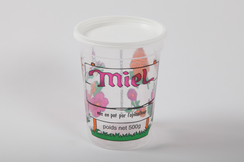 Pot en plastique Nicot transparent 4 couleurs 500g, le carton de 300 Pot en plastique Nicot transparent 4 couleurs 500g, le carton de 300 — Apistore — photo 2 sur 2