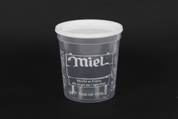Pot en plastique Nicot transparent 1kg, le carton de 300 — Apistore — photo 2 sur 2
