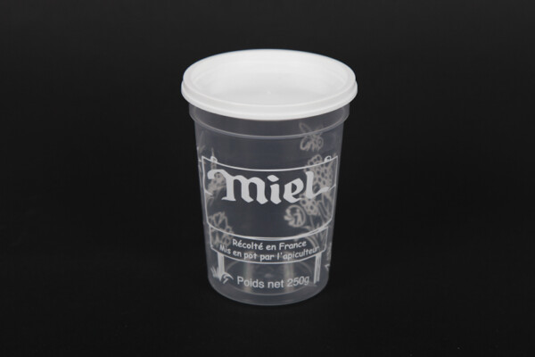 Pot en plastique Nicot transparent 250g, le carton de 300 — Apistore — photo 2 sur 2