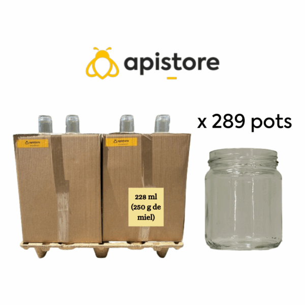 Couche-palette en carton de pot en verre 250g (228ml), TO63 — Apistore — photo 10 sur 12
