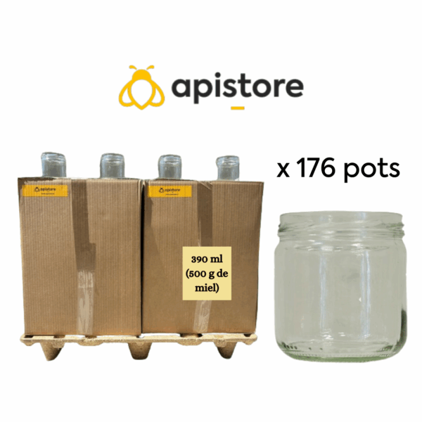 Couche-palette carton de pot en verre 500g (390ml), TO82 — Apistore — photo 7 sur 9