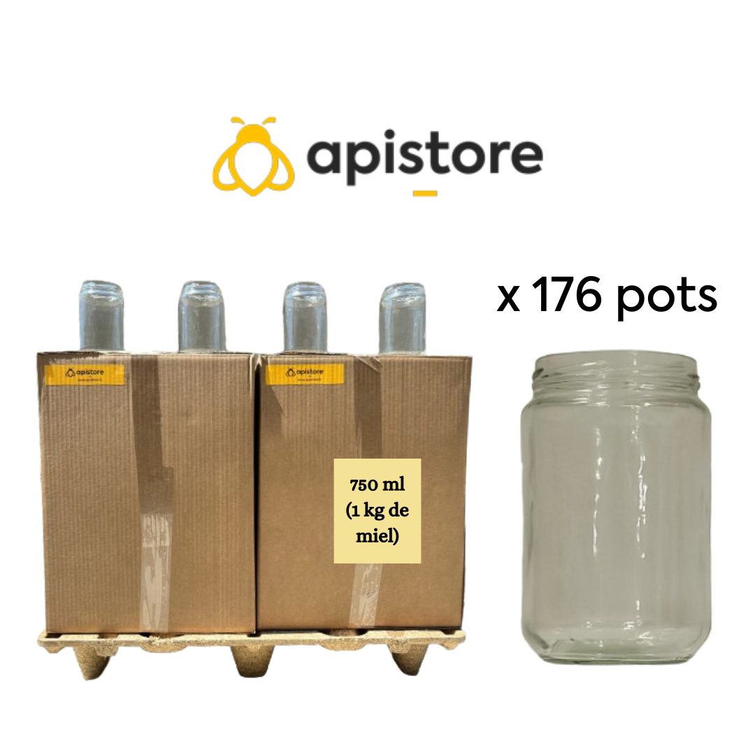 Couche-palette en carton pot en verre 1kg (750ml), TO82 Couche-palette en carton pot en verre 1kg (750ml), TO82 — Apistore — photo 7 sur 9