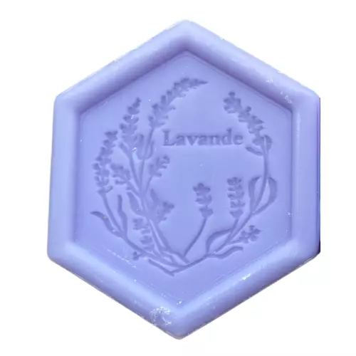 Savon hexagonal miel/lavande 100g, le carton de 120 — Apistore — photo 2 sur 3